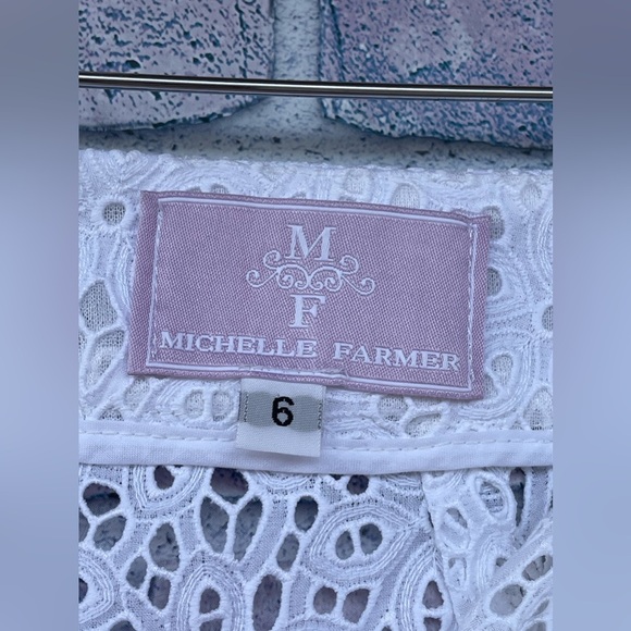 MICHELLE FARMER COLLABORATE LACE WIDE LEG PANTS SIZE 6 - Picture 8 of 9